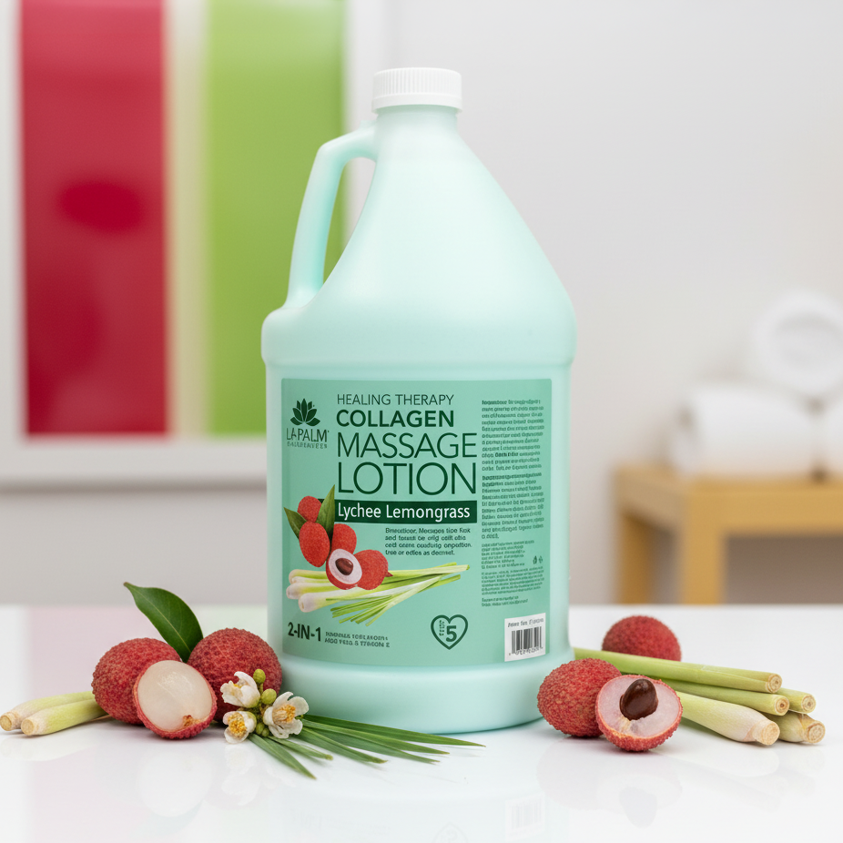 Healing Therapy Collagen Massage Lotion - Lychee Lemongrass - Image 3