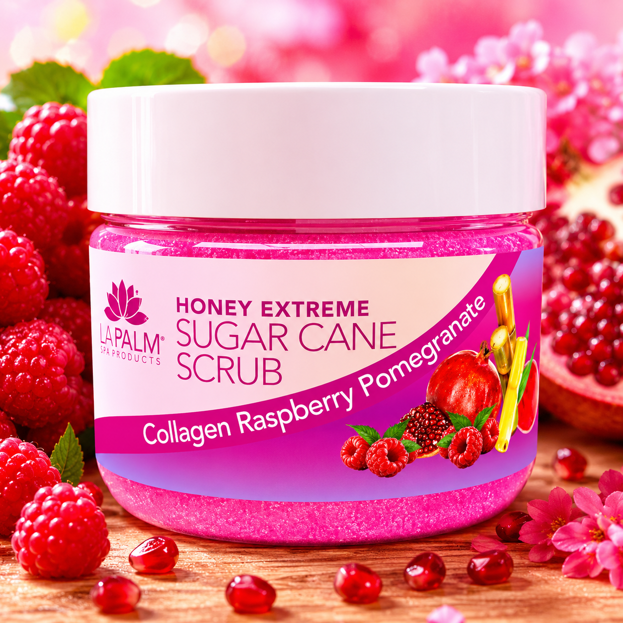 Honey Extreme Sugar Cane Scrub Raspberry Pomegranate