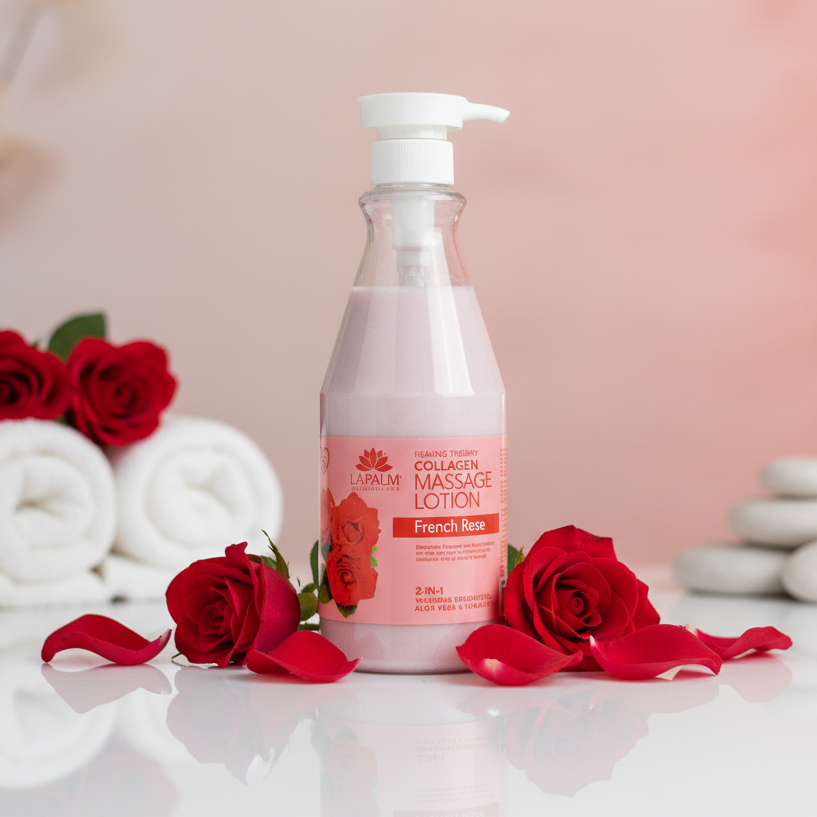 Healing Therapy Collagen Massage Lotion - French Rose