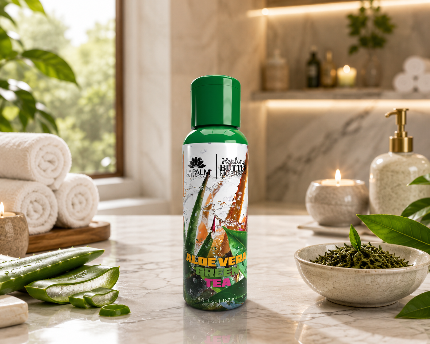 La Palm Healing Butter Moisturizer – Aloe Vera Green Tea